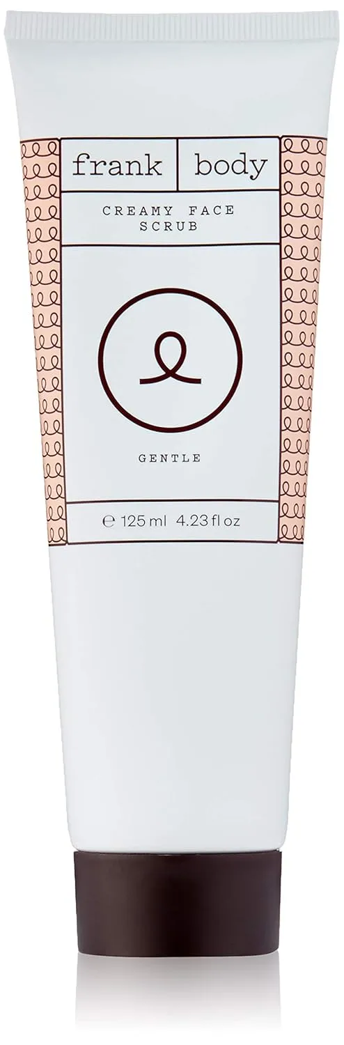 Frank Body Original Face Scrub, 4.2oz| Creamy Face Scrub & Exfoliator To Give You Soft Even Skin On Your Face | Removes Impurity Build Up To Reduce Acne | Natural & Nourishing Skin Care | 125ml