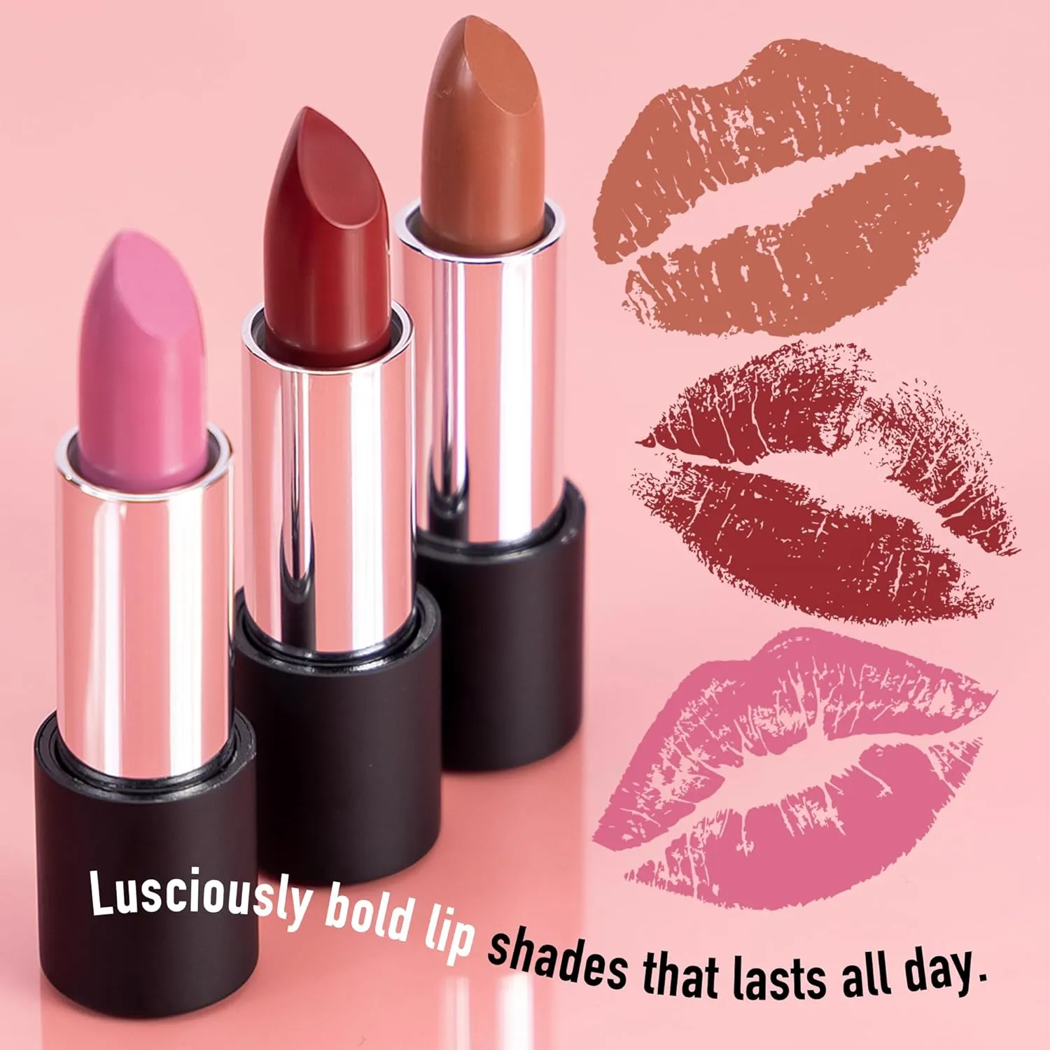 Frankie Rose Long Lasting Lipstick for Women | Smudge Proof Lipstick Enriched with Jojoba Oil | Buildable Lip Colors, Suitable For All Skin Tones | Cruelty-Free Lip Makeup | Exposed