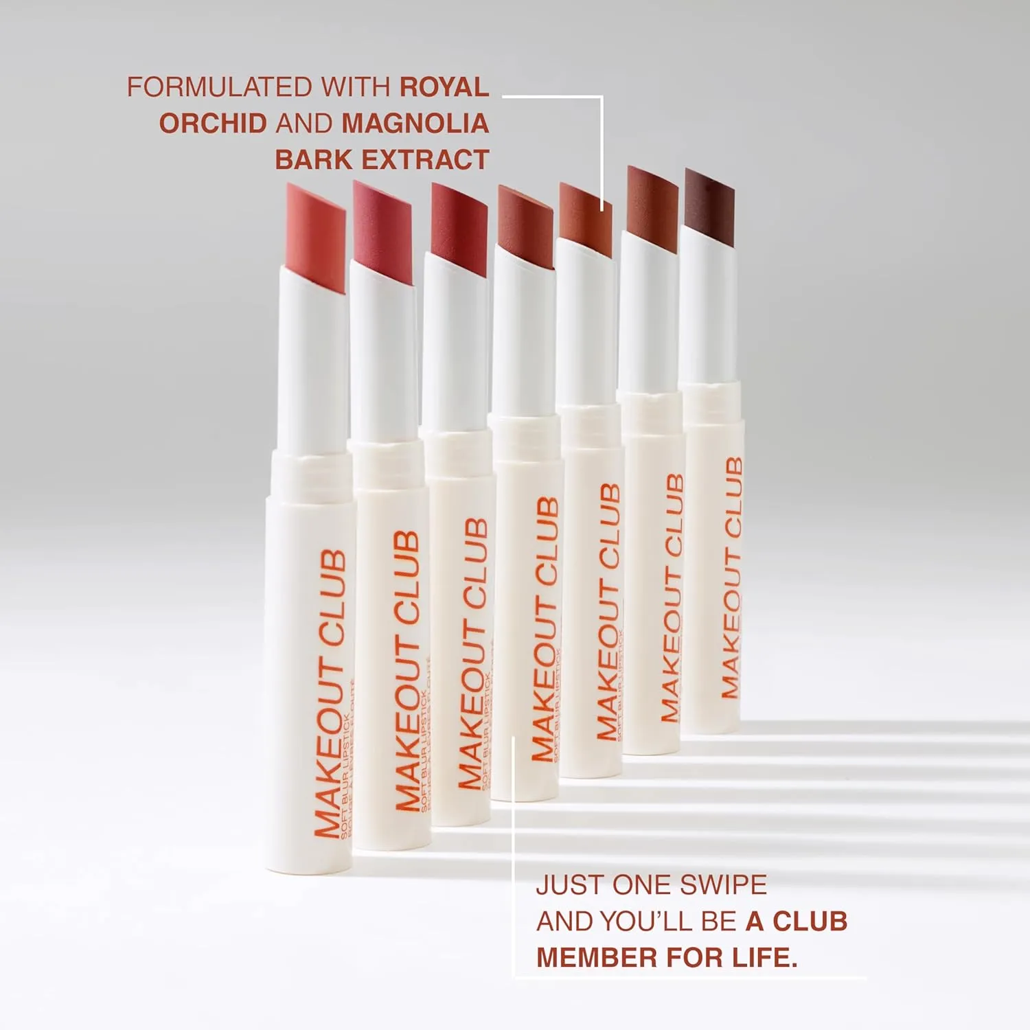 Freck Beauty MAKEOUT CLUB Soft Blur Lipstick – Medium-to-Full Coverage, 8-Hour Wear, Transfer-Proof, Buildable Soft Matte Finish, Wearable Color for All Skin Tones | THE MOMENT (Muted Rose)
