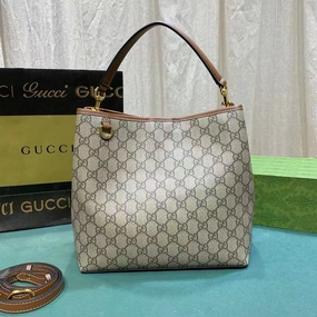 GC698 GG Emblem Small Shoulder Bag / 9.8"W x 9.8"H x 5.9"D