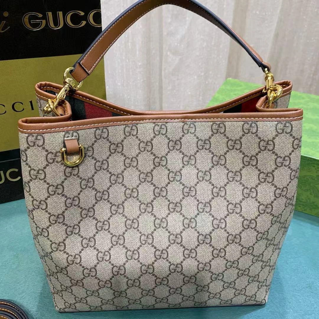 GC698 GG Emblem Small Shoulder Bag / 9.8"W x 9.8"H x 5.9"D