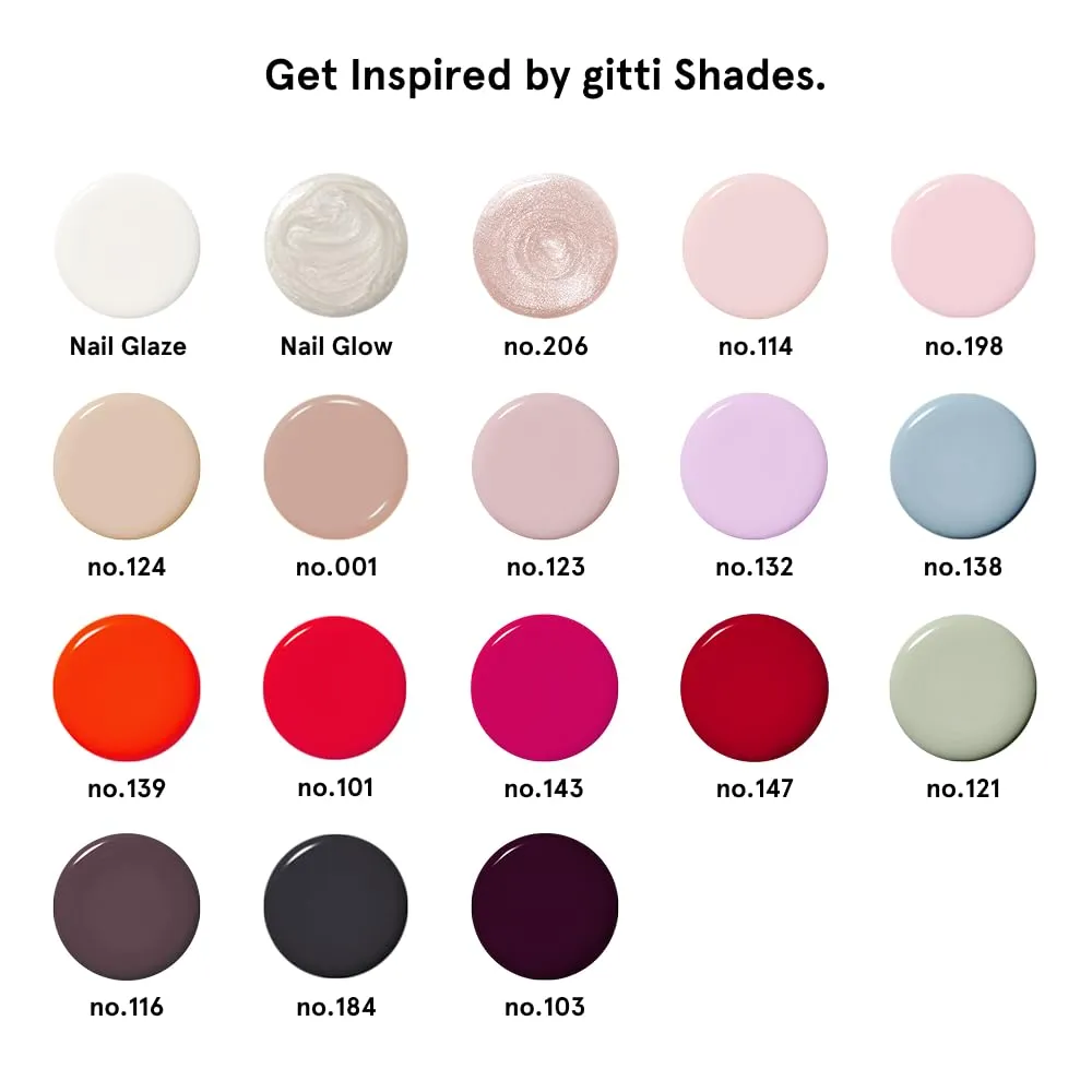 gitti Plant-based Nail Polish I Non-Toxic, 30-Free, Based On Natural Origin Ingredients, Cruelty-Free, Vegan, High Performance Colors, Glossy Finish, Shade no. 198 Blossom Blush (0.5 fl oz)