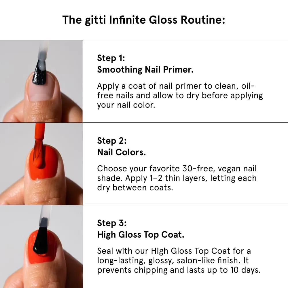 gitti Plant-based Nail Polish I Non-Toxic, 30-Free, Based On Natural Origin Ingredients, Cruelty-Free, Vegan, High Performance Colors, Glossy Finish, Shade no. 198 Blossom Blush (0.5 fl oz)