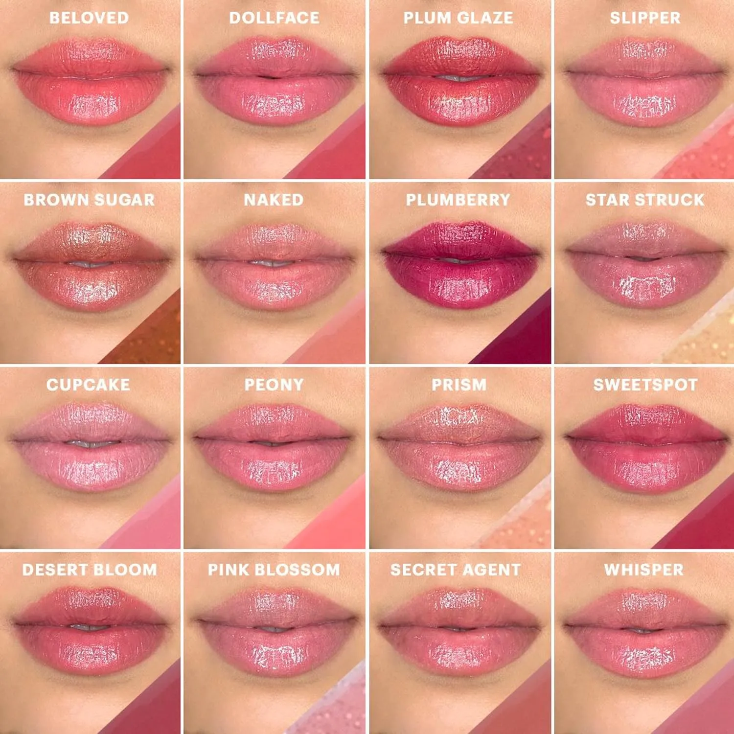 Glo Skin Beauty Lip Gloss | Color and Shine with Lip Nourishing Ingredients, without Stickiness, (Beloved)
