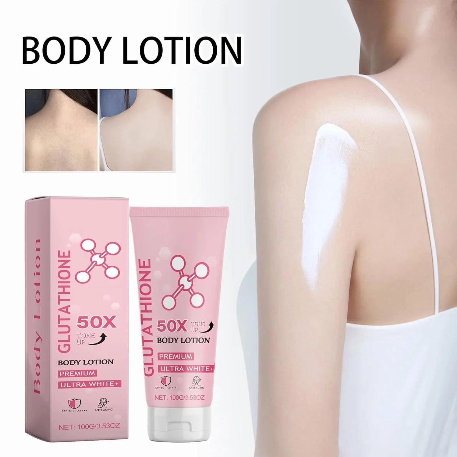 Glutathione 50x Tone Up BodyLotion, Glutathione Cream for Skin, GlutathioneBodyLotion, Tightens the Skin, Moisturizing & Softening CareLotion, Moisturizing and Soft SkinBody Lotion for Women (3)