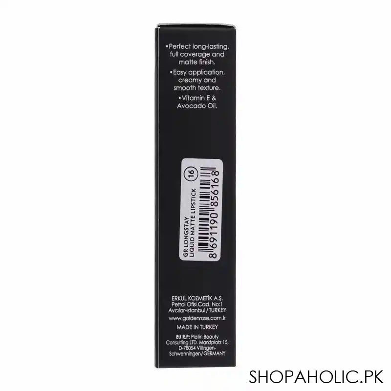 Golden Rose Longstay Liquid Matte Lipstick, 16