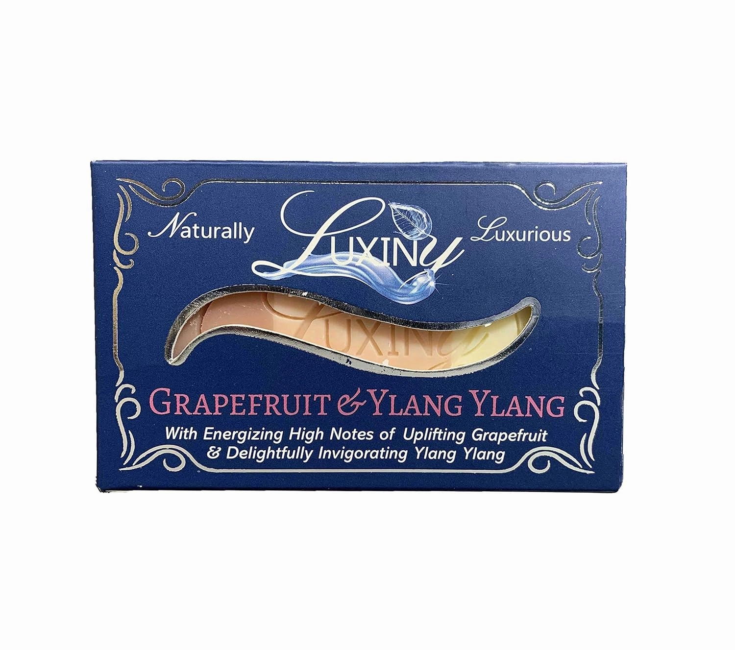 Grapefruit & Ylang Ylang Handmade Soap Bar for Bath and Body is Palm Oil Free Vegan Natural Castile Soap with Essential Oil & Rose Clay Exfoliator Gentle on Sensitive Skin (3 Pack)