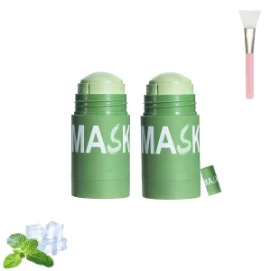 Green Tea Mask, Green Tea Deep Cleanse Mask, Mild and Non-irritating Suitable All Skin Types for Clear, Hydrated & Revitalized Skin (2pcs)