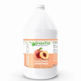 GreenFist Foaming Hand Soap Refills Peach Scent Jug Foam Refill Made in USA, 128 ounce (1 Gallon)