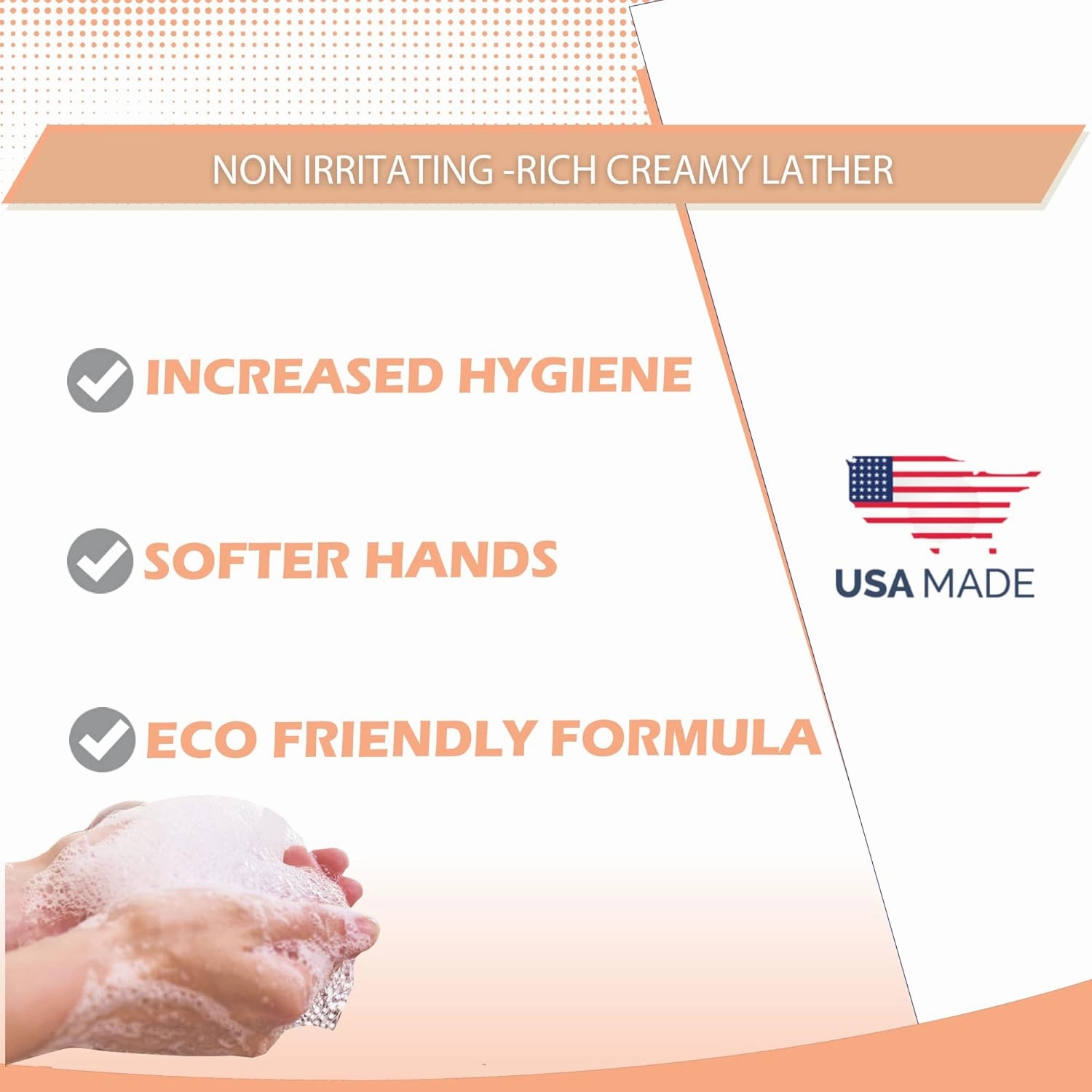 GreenFist Foaming Hand Soap Refills Peach Scent Jug Foam Refill Made in USA, 128 ounce (1 Gallon)