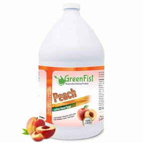 GreenFist Peach Scented Hand Soap [ Liquid Gel Refill ] Softer Hands Made in USA, 128 Ounce (1 Gallon)