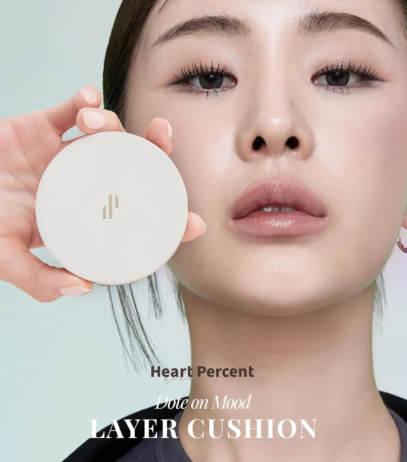 Heart Percent Dote on Mood Layer Cushion SPF 50 /PA    with Refill, Satin Glow Silky Flawless Finish Full Coverage Advanced Skincare Foundation (#23N)