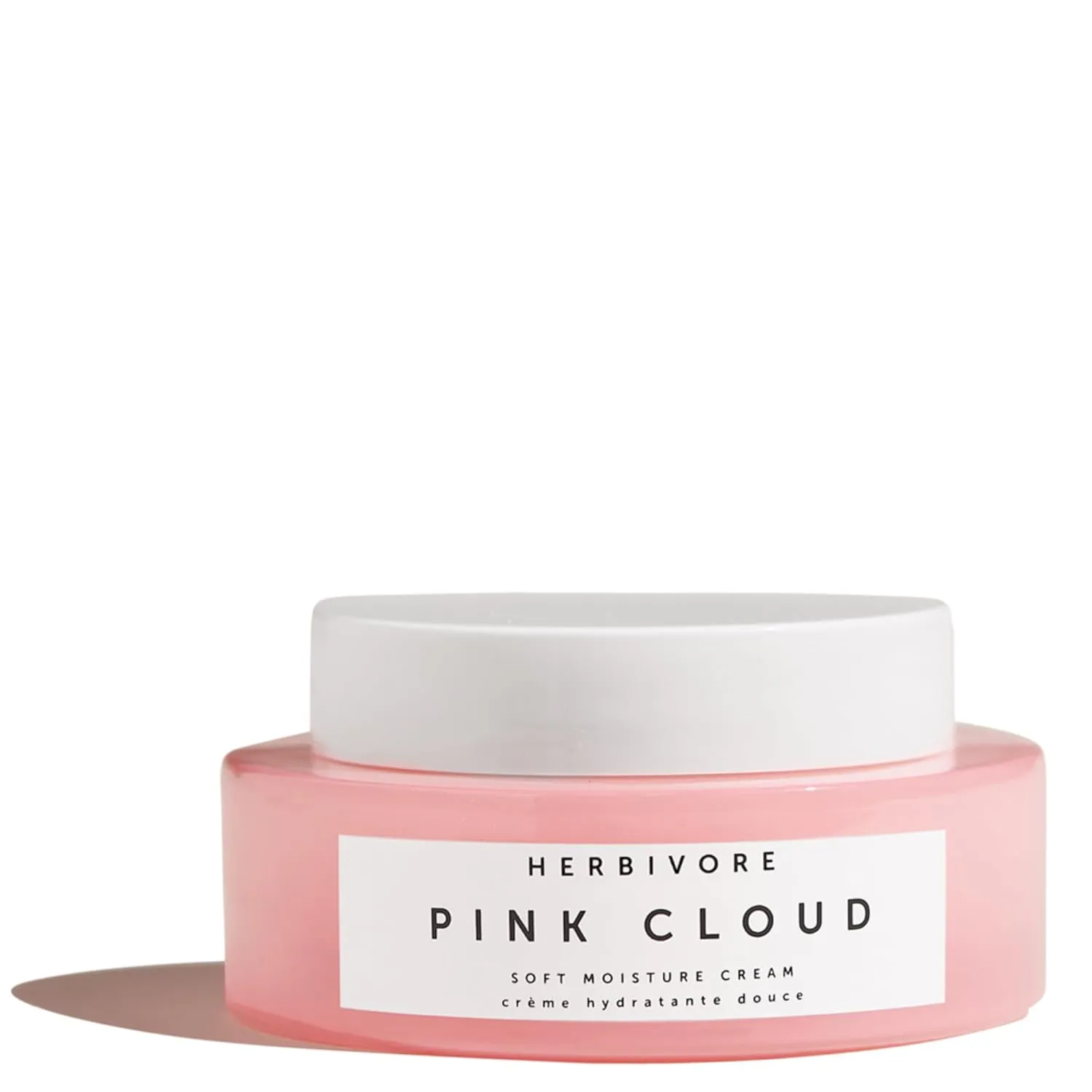 HERBIVORE Pink Cloud Soft Moisture Cream with Tremella Mushroom   Vegan Squalane   Moroccan Rose, Plumps & Hydrates with a Natural Dewy Finish, Plant-based, Vegan, Cruelty-free, 50mL / 1.7 oz