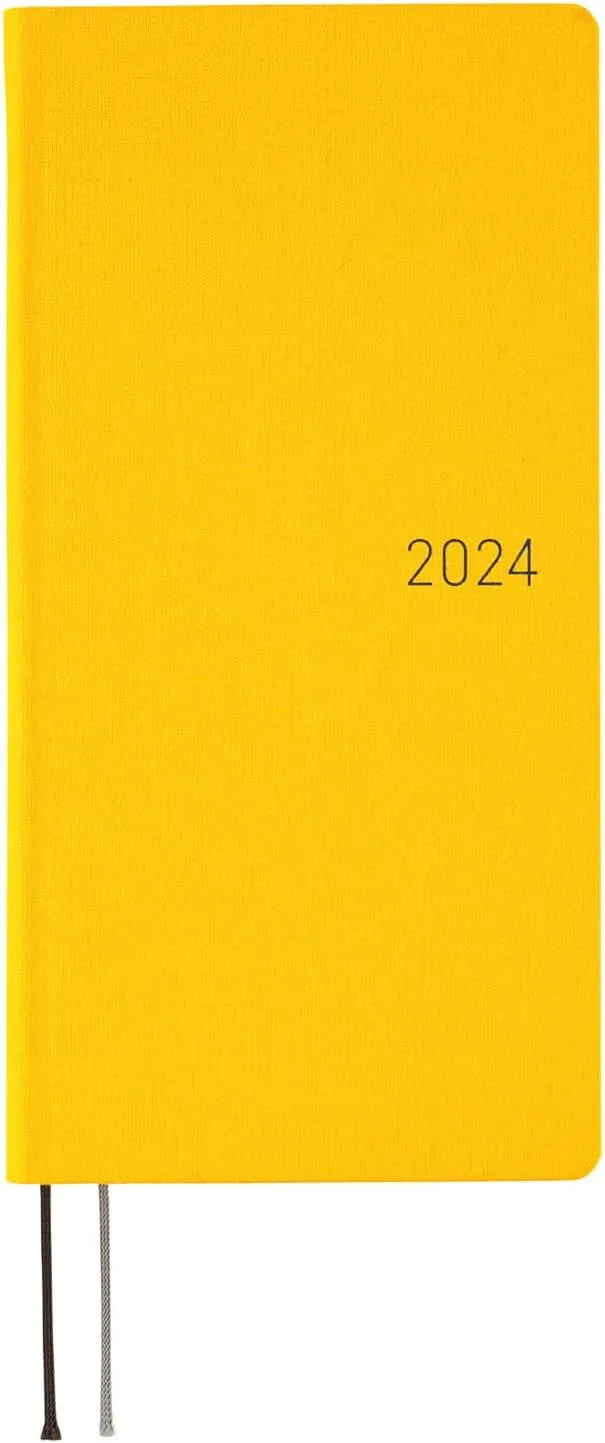 Hobonichi Techo 2024 Weeks [Japanese/Weekly Monthly Planner/Tall and Slim Size/April Start] Colors: Poppin' Yellow
