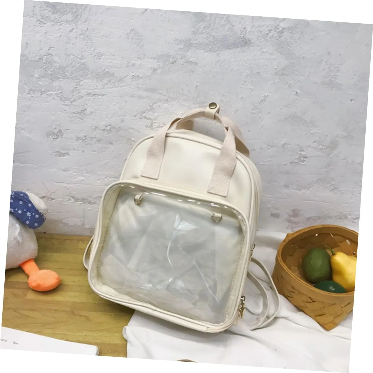 Homoyoyo Large Capacity Candy Backpack Pvc School Bag for Girls Women Men Comfort Straps Fashion Design Easy to Carry