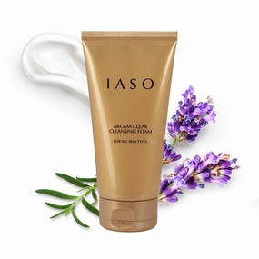 IASO Aroma Clear Cleansing Foam, Hydrating Face Wash for Deep Pore Cleaning, Soothing & Refreshing Facial Cleanser, Makeup Remover for All Skin Types, 5.29 fl.oz