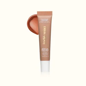 Indē Wild Dewy Lip Treatment – Masala Chai | 15 mL | Hydrating Tinted Lip Balm with Hyaluronic Acid, Peptides & Ayurvedic Botanicals | Vegan, Non-Sticky, Spiced Nude Tint
