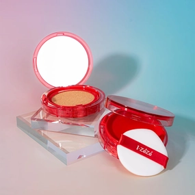 IZEZE Love Me Cushion 0.49 oz, 14g (#23 Nude) Glow Finish type, Dewy Finish, Korean Makeup Cushion for All Skin Types