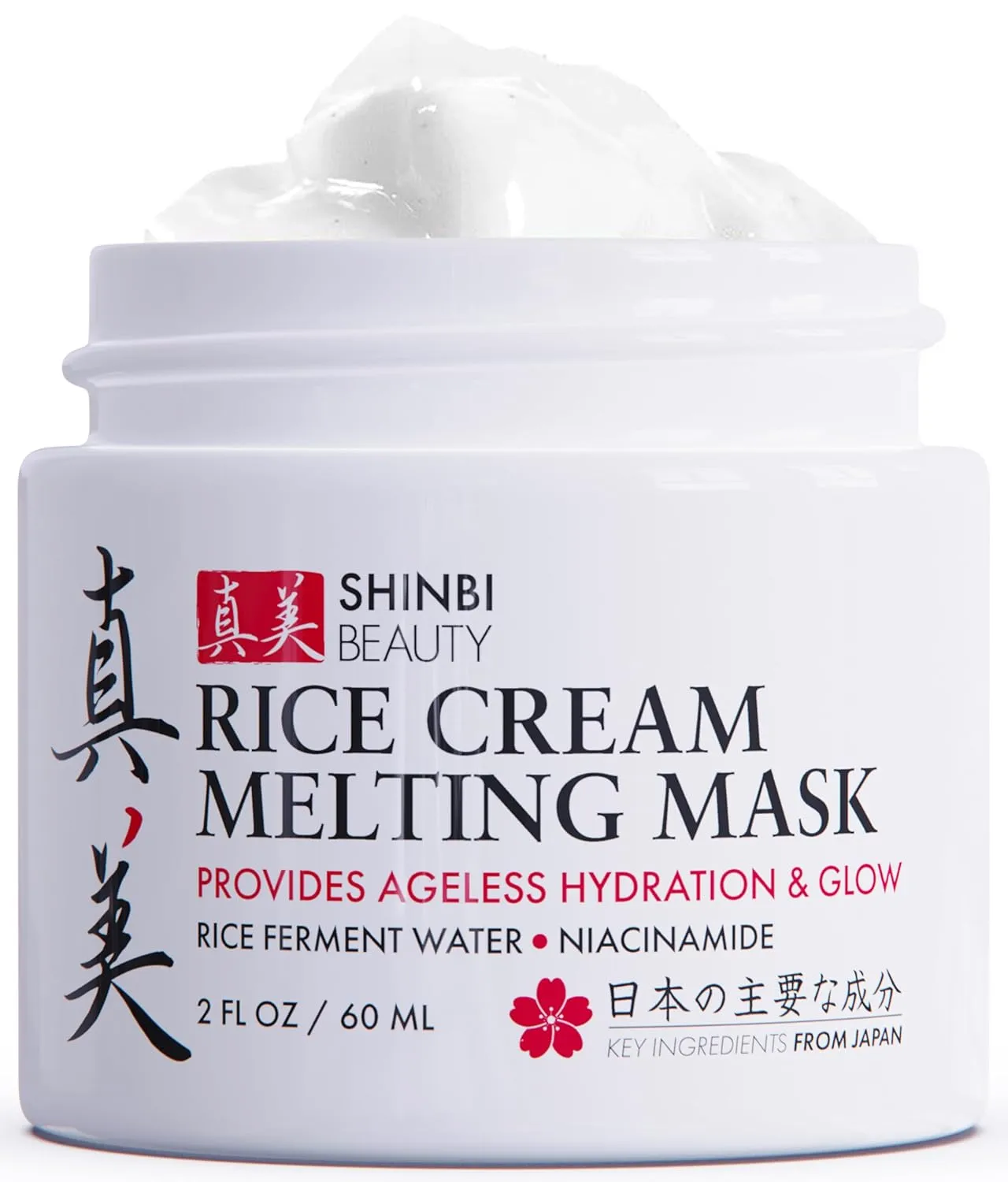 Japanese Rice Mask for Face - Organic Face Mask Skincare - Japanese Skin Care Products for Anti Aging Anti Wrinkle J Beauty Glow 1oz