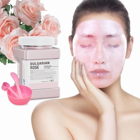 Jelly Face Mask for Facials, Bulgarian Rose Petals Natural Professional Peel Off Jelly Mask Gel Face Masks Hydrating&Moisturizing,Jelly Mask Powder DIY SPA 23 Fl Oz Jar