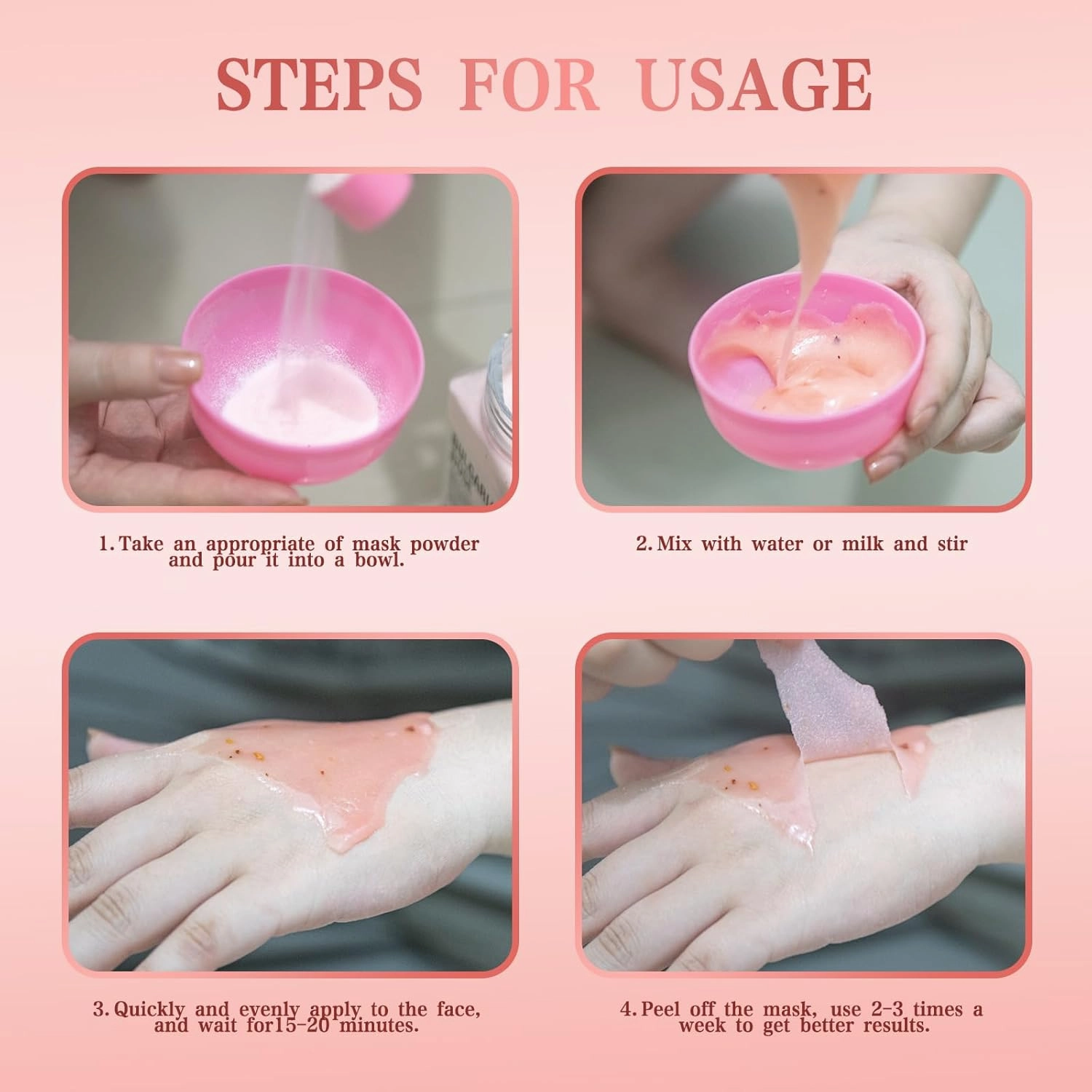 Jelly Face Mask for Facials, Bulgarian Rose Petals Natural Professional Peel Off Jelly Mask Gel Face Masks Hydrating&Moisturizing,Jelly Mask Powder DIY SPA 23 Fl Oz Jar