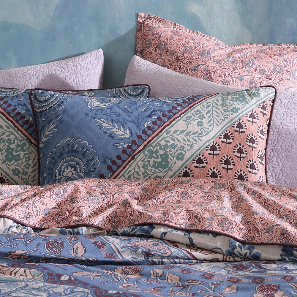 Jessa Blush Quilt Cover Set | Queen Bed