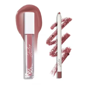 Julep So Plush Plumping Lip Gloss - Vibes - High-Shine Hydrating Lightweight Lip Color - Non-Sticky Formula - Vitamin E Soothes and Repairs Lips and With a Trace Creamy Lip Liner, Antique Rose