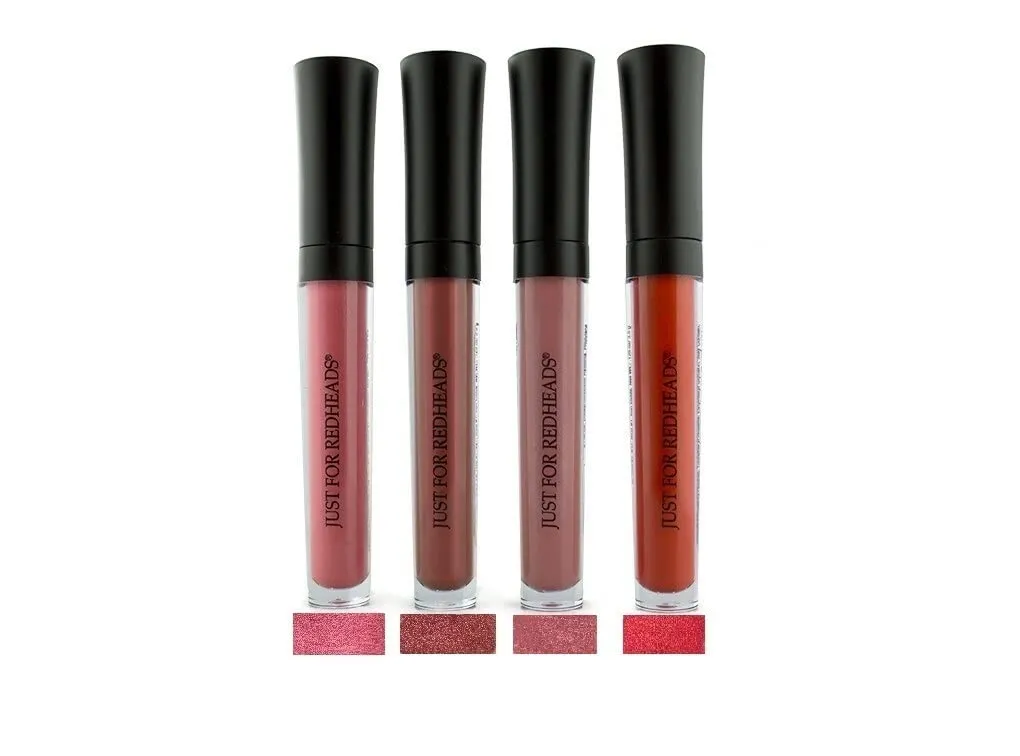 JUST FOR REDHEADS Long Stay Liquid Matte Lipstick - Hypoallergenic, Paraben-Free, Deep Color, Matte Finish, Long-Lasting, Conditions and Hydrates Lips, Made in the USA (Red in Rome)