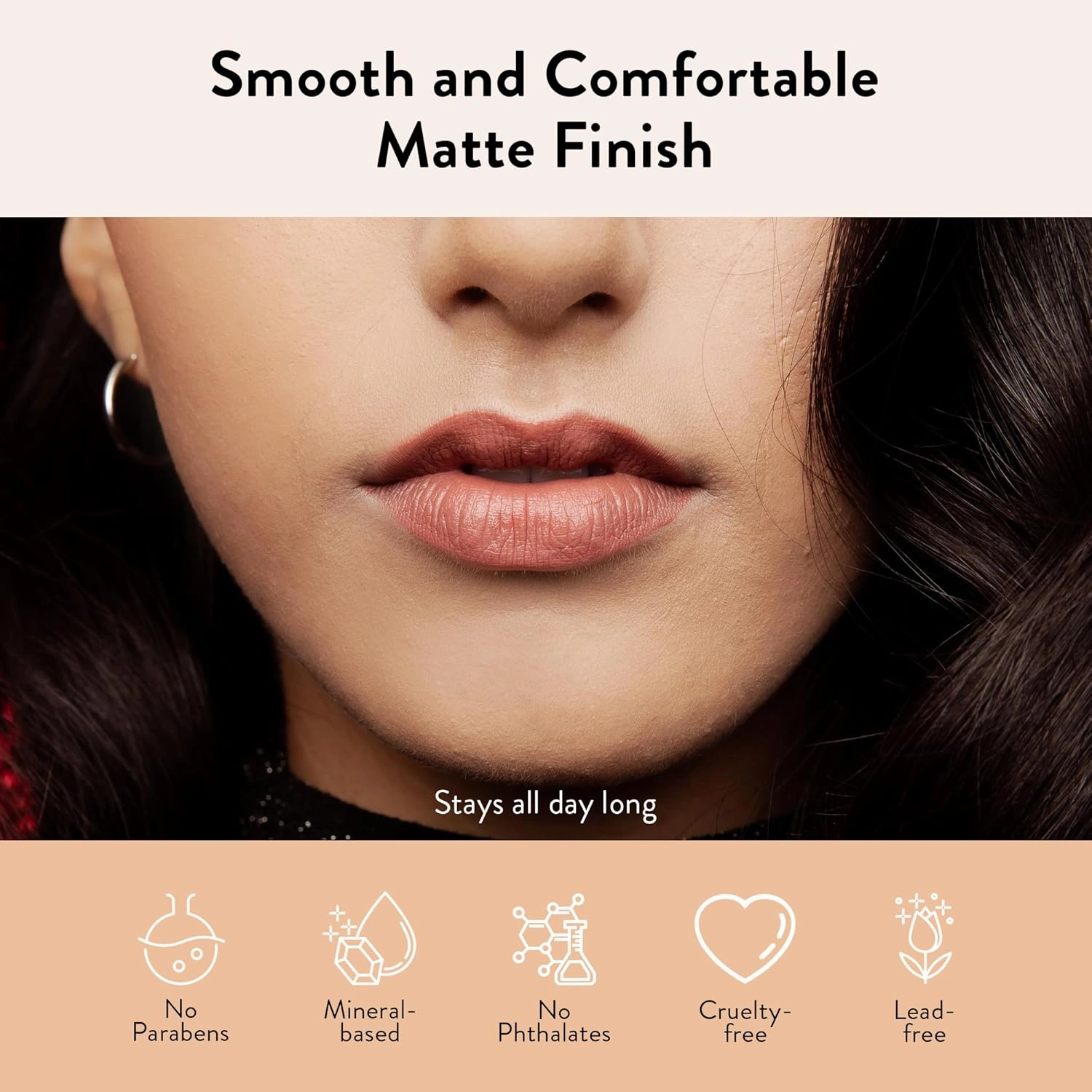 Juwel Cosmetics Luscious Liquid Matte Lipstick, Natural Lipstick with Avocado Oil & Kaolin Clay, Long Lasting Matte Finish, Mineral-Based, Cruelty-Free & Lead-Free Lip Color, Sugar Plum