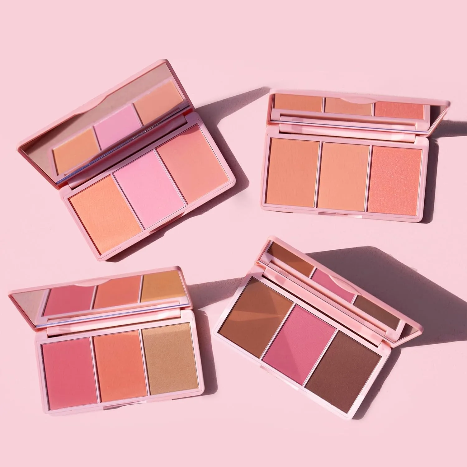 KimChi Chic Beauty Cheeky 3Some Blush Trio, Blush Makeup Palette with 3 Colors, Use Individually or Blend All Shades for Custom Look, 04 Royal Flush, 0.47 oz