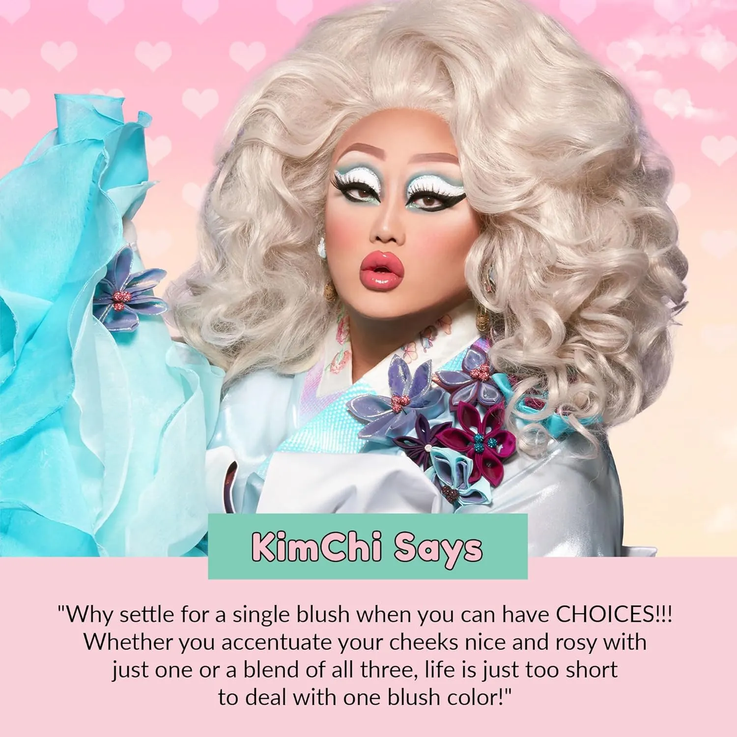 KimChi Chic Beauty Cheeky 3Some Blush Trio, Blush Makeup Palette with 3 Colors, Use Individually or Blend All Shades for Custom Look, 04 Royal Flush, 0.47 oz