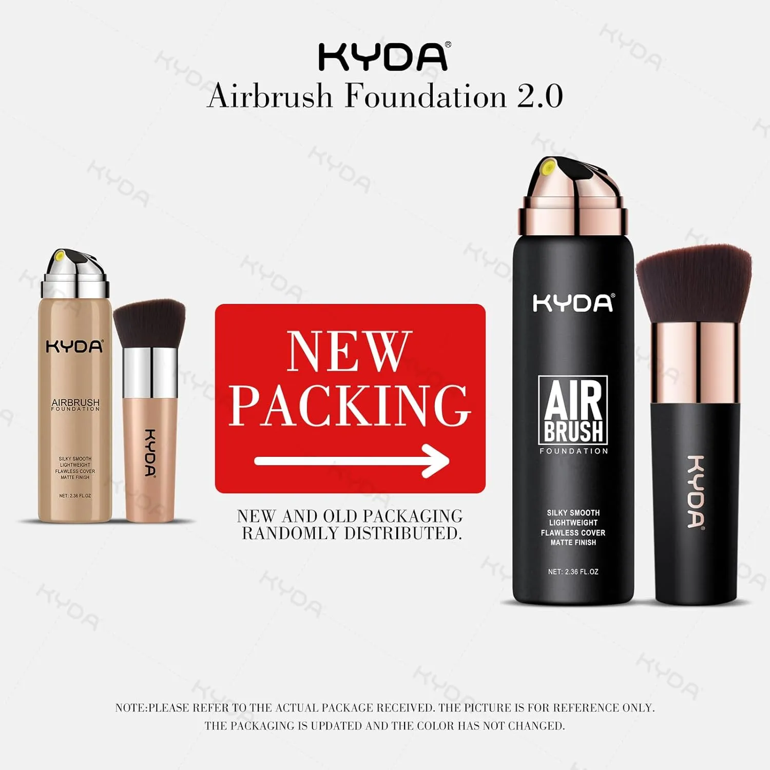 KYDA AirBrush Foundation Spray, Silky Foundation Mist Makeup, Flawless Coverage for Smooth Creamy Nude Finish, Breathable Blendable Lasting Formula, Moisturizing Makeup Primer-#310 Sunny Beige