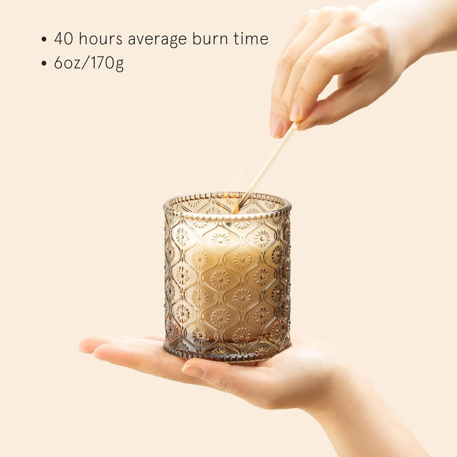 LA JOLIE MUSE Vanilla Coconut Scented Candles, Island Coconut Candles for Home Scented, Luxury Candles Gifts for Mom, Natural Soy Wax Candle, 6 oz 40 Hours Burn