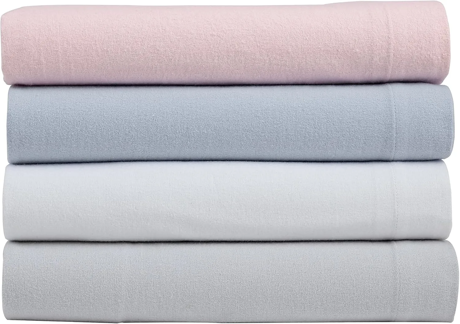 Laura Ashley - Full Sheet Set, Cotton Flannel Bedding, Brushed for Extra Softness & Comfort (Bright Blush, Full)