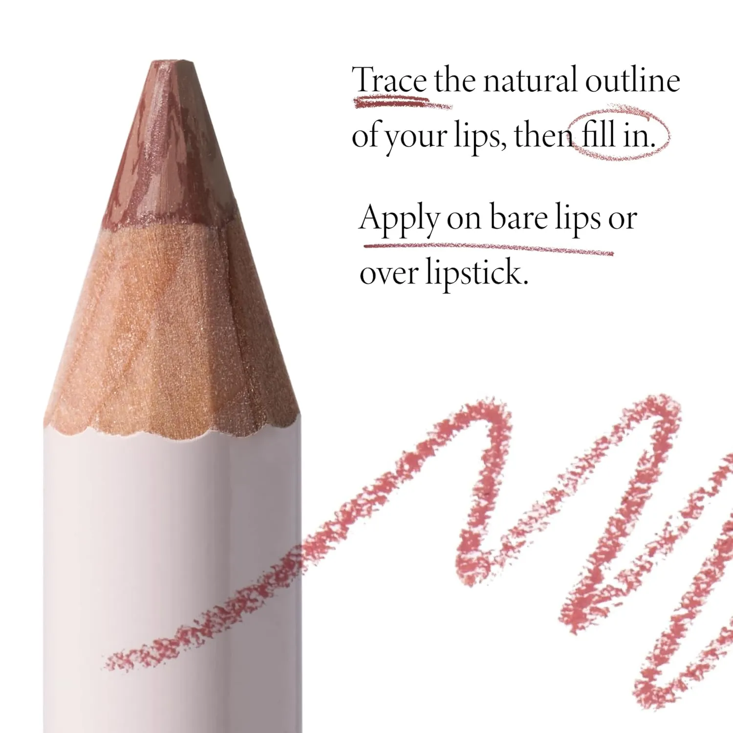 LAURA GELLER NEW YORK Marble Lips Multidimensional Liner, Tranquil Terracotta - Marbleized Smooth Glide Sharpenable Lip Liner for Fuller Lips
