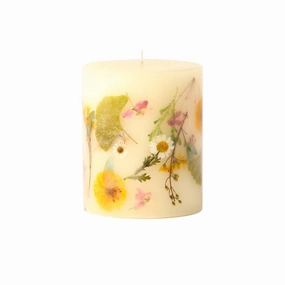 Lemon Blossom   Lychee Round Candle - Small
