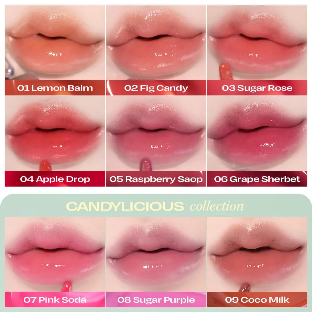 Lip Potion Aqua Glow No.5 Raspberry Soap | Hydrating, Non-Sticky Gloss with Sheer Radiance | 0.3 Oz