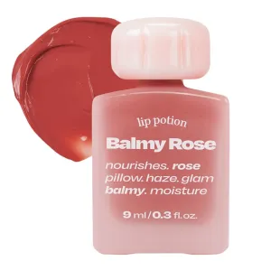 Lip Potion Balmy Rose | Creamy, Hydrating, Rosy Lip Tint with a Subtle Glow | 0.3 Oz (No.5 Peach Brulee)