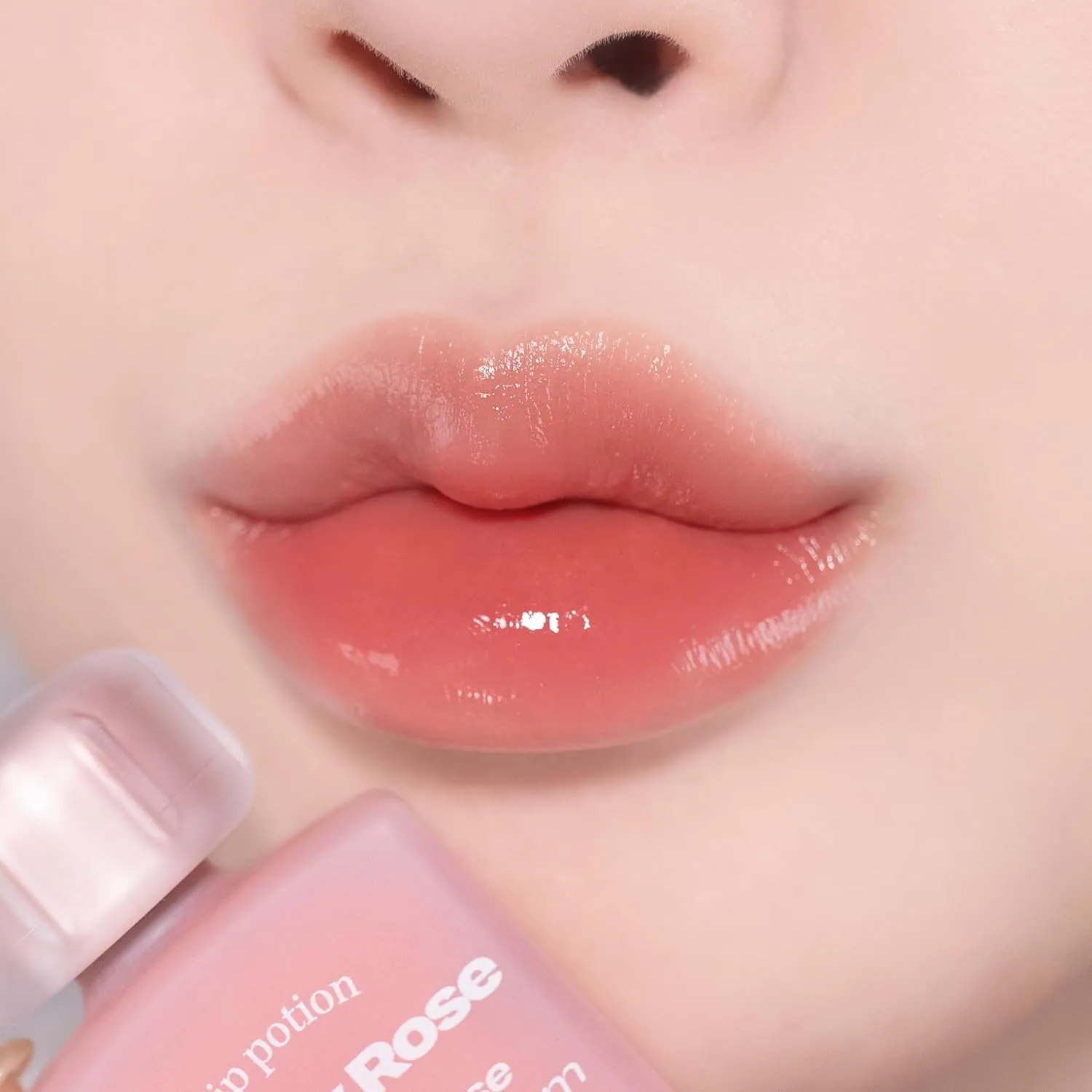 Lip Potion Balmy Rose | Creamy, Hydrating, Rosy Lip Tint with a Subtle Glow | 0.3 Oz (No.8 Peach Shower)