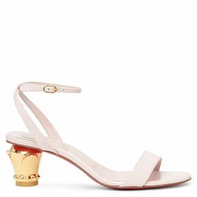 Lipsita Queen 55 off white patent sandals