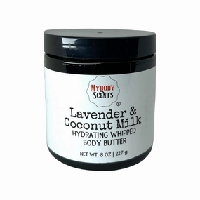 Luxurious Whipped Body Butter - 8oz - All Natural Luxury Body Butter for Body - Paraben Free - Cruelty Free (Lavender & Coconut Milk)