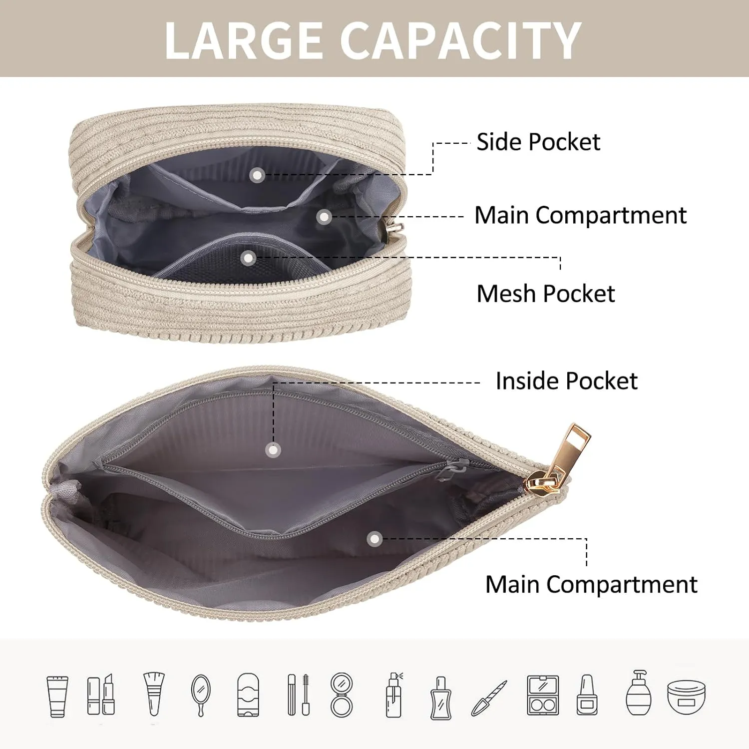 MAGEFY Makeup Bag Small Cosmetic Bag for Women