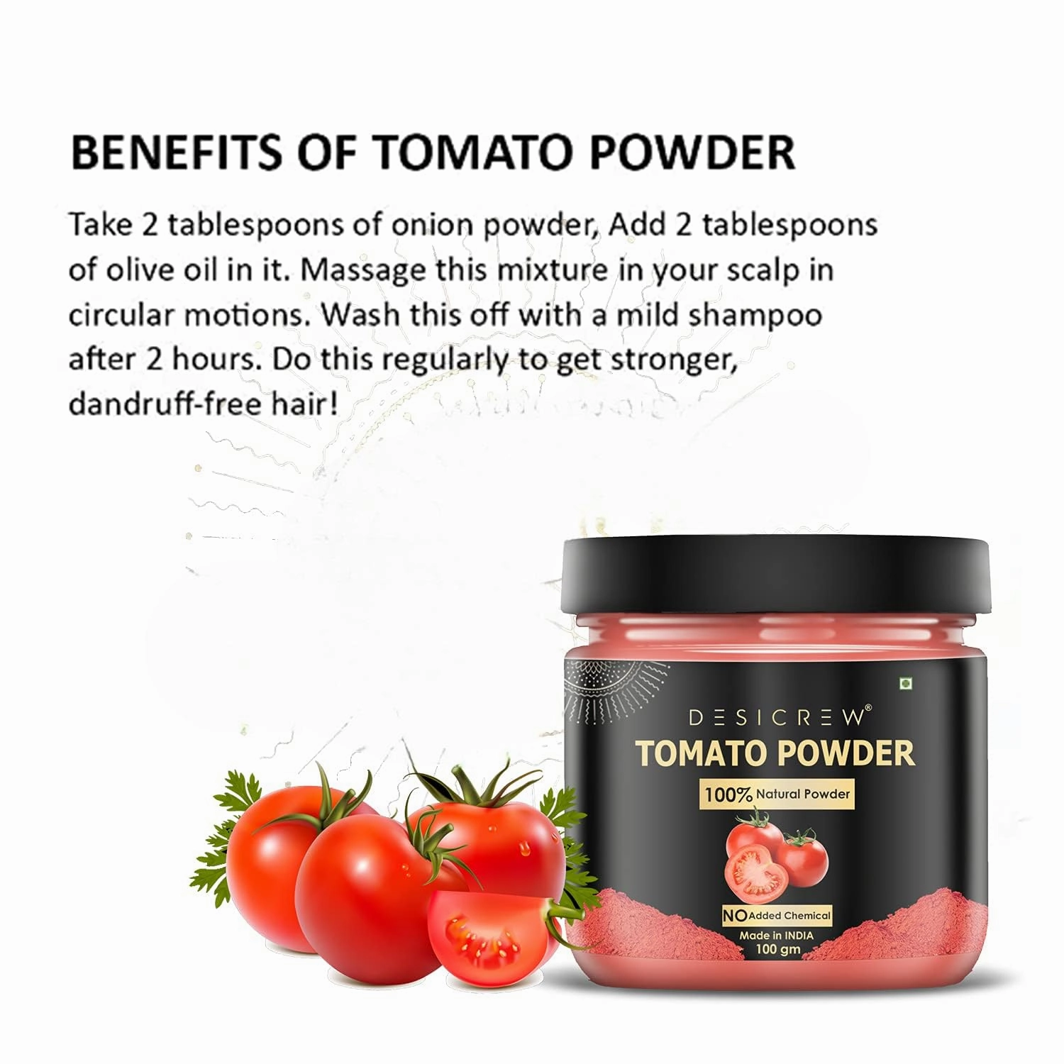 MAHANT Pure & Natural Tomato Powder For Brighten Up Complexion, Face Pack 100 Gm