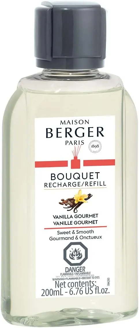 MAISON BERGER 106033 Vanilla Gourmet Diffuser Refill, Clear