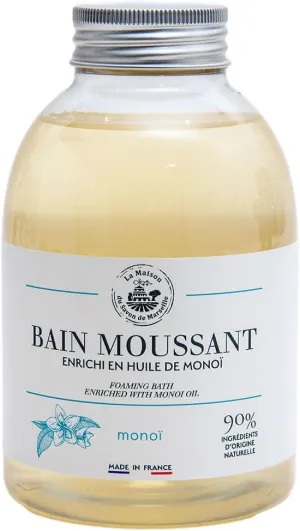 Maison du Savon - Creamy Foaming Bubble Bath - Enriched with Monoi and Coconut Oil for Skin Care - 500ml Bottle, Clear