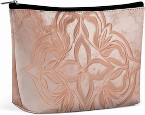 Makeup Pouch Cosmetic Bag Lipstick Pouch Zipper Pouch Rose Gold Printed Organizer Portable Toiletry Bag Accessories