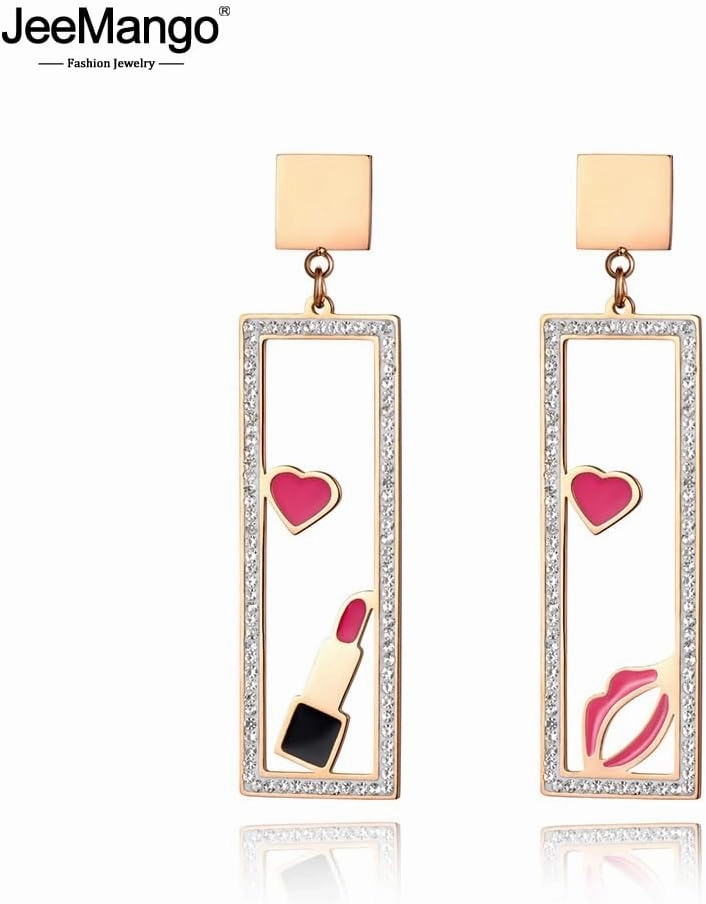 Makeups Elements Lips & Lipstick Case Rose Gold Color Stainless Steel JE18452