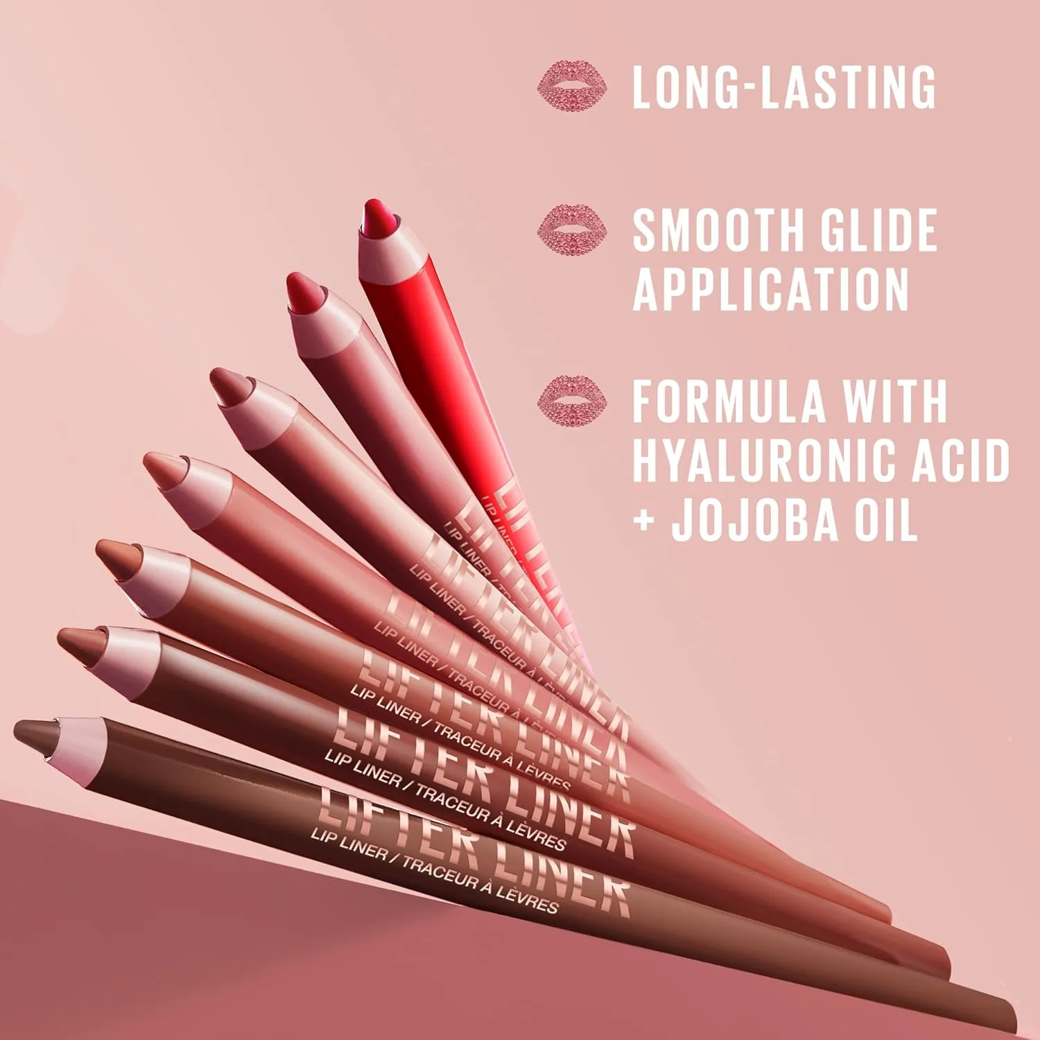 Maybelline Lifter Gloss and Lifter Liner Bundle, Lip Gloss and Lip Liner in Shades Taffy and Let's Bounce, Pack of 2