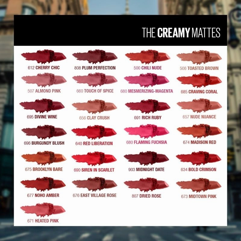 Maybelline New York Color Sensational Creamy Matte Lipstick - 808 Plum Perfection