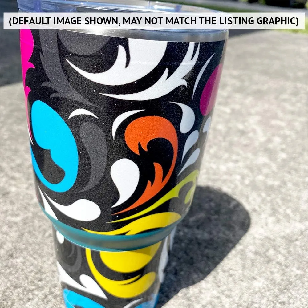 MightySkins Glossy Glitter Skin Compatible with Stanley The Quencher H2.0 FlowState 40 Oz Tumbler - Solid Blush | Protective, Durable High-Gloss Glitter Finish | Easy to Apply